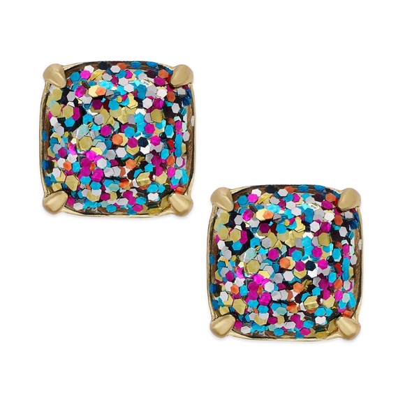 kate spade Jewelry - Kate Spade Small Square Glitter Stud Earrings